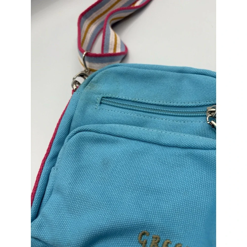 Canvas‎ Messenger Bag Multicolor Adjustable Strap- Green Leather Accessory Shop